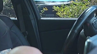 Stepdad Fingers Naughty Stepdaughter on Their Way Home From College