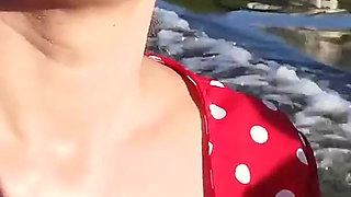 I Flash My Sexy Body on the Boat Ride with My Friends