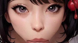 Japanese Bride Sucks Your Cock in Public Park on Wedding Day - Cherry Blossom POV 4K