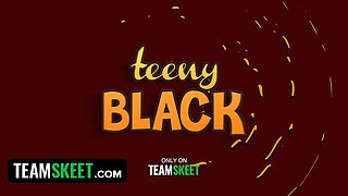 Teamskeet - gorgeous ebony step-sister gets on her knees and wraps her phat jummy lips around my dick