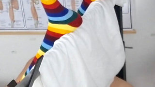 Girl for the First Time at the Gynecologist.