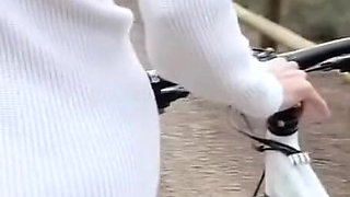 My First Time Riding a Dildo and a Bike at the Same Time, It Was so Much Fun