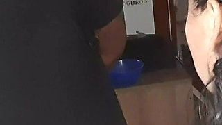 Mature Waits for Me Outside the Bathroom to Fuck