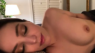 Beautiful brunette with big boobs jerk off instrucions