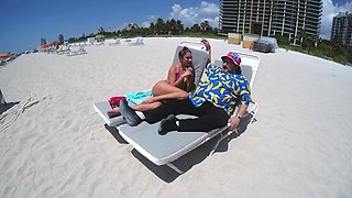 Dean Van Damme fucked Khloe Kapri on the bed in pov style.