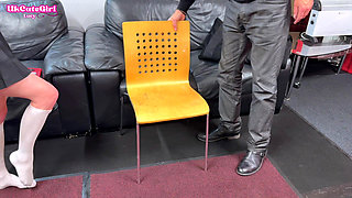 Hanging Over the Knee Leg-kicking Spanking for Bad Behaviour