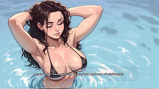My New Girlfriend [ Taboo Hentai Game ] Ep.52 Caught My MILF Neighbor Boob in the Pool Just Next to My Stepmom!