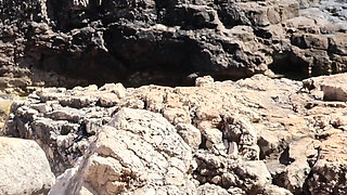Naked on an Italian Beach - a Stranger Joins Nad Fucks Me
