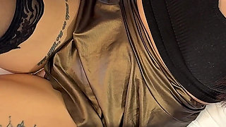 POV Version Hot Brunette Babe Makes a Big Cock Guy Cums on Her Legs in CFNM Handjob Horny Bored Ignored Mode