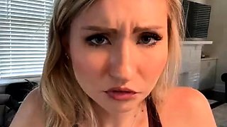 Sensational blonde glamour babe solo and she enjoys it