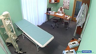 Nurse rides a Big Cock in her nurse uniform - faux medical center
