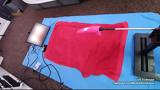 Essex Girl Lisa Anal Dildo Fun on the Fucking Machine