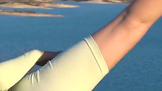 Hot Masturbation After Yoga in Sport Suit!