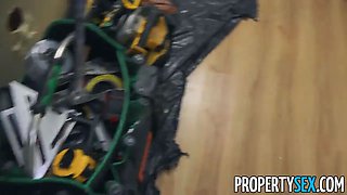 Propertysex hot blonde agent blasted slacking off
