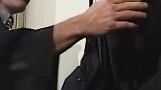 Hallway fucking in the ass for hot blonde milf