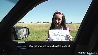 Reverse cowgirl action with amative Cara Mella from Public Agent