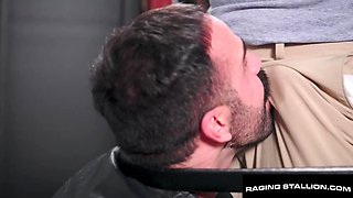 Burly Hunk Smashes Mustachioed Stranger in Seedy Alley