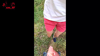 Horny Outdoor Fuck in the Field with Huge Facial