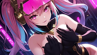 Visual art inspired by anime - fantastic scenes and character design