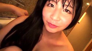 Amateur Asian College Teen Gives Blowjob