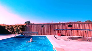 Vulva rubbing close up with blonde handling monster dildo