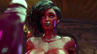 Demon Futanari Extreme Deepthroat All The Way Through