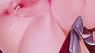 Pink Hair Submissive Teen with Big Tits Gets Her Slutty Pussy Fucked Rough & Creampied Twice - Harem Vs Zombies (steam Game)