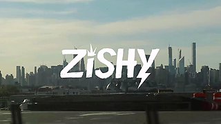 Amateur redhead Jacqueline with glasses masturbates