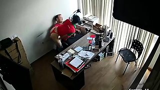 Slutty secretary sucks cock and gets fucked on hidden camera