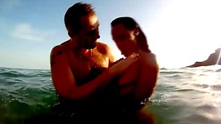 Noemilks Hard Nipples Rough Fuck on Terry Kemaco on Beach