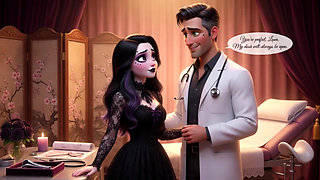 Luna's Sensual First Checkup Gothic Beauty Awakens in Her Doctor's Caring Hands (AI generated)