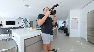 My Big Booty Latina Stepmom Rewards Me with a Creampie - Bts - Lexis Star