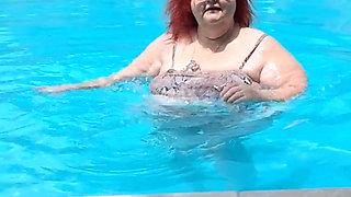 Summer Has Arrived! Time for the First Visit to the Pool Sexy Big Nurse Vicki Style!