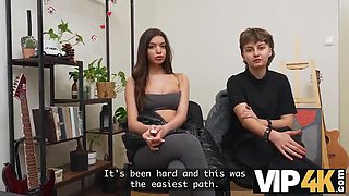VIP4K Two Thieves Caught on Train Pay with Tight Young Pussies