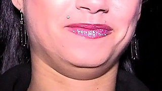 Horny Big Tits Sasha Daniels Goes Dogging to Suck off Perverted Older Men and Take Big Loads on Her Face