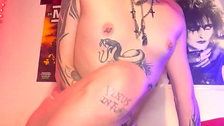 Silver Micro Bikini Sloppy Solo BJ Topless