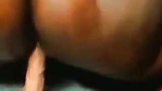Oiled BBW Riding Dildo