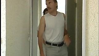 Hairy gilf blows a small cock