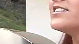 White Teen Sucking a Monster Black Cock Too Big for Her Mouth