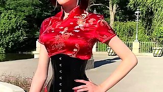 LadyPerse - Latex And Kimono In Public