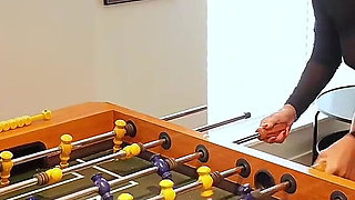 When Strip Foosball Gets Out of Control - 4some Edition